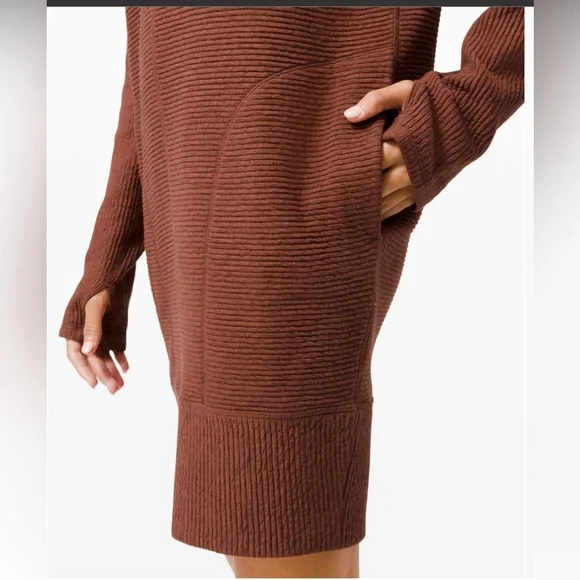 Lululemon Call for Cozy Dress Heathered Ancient Copper